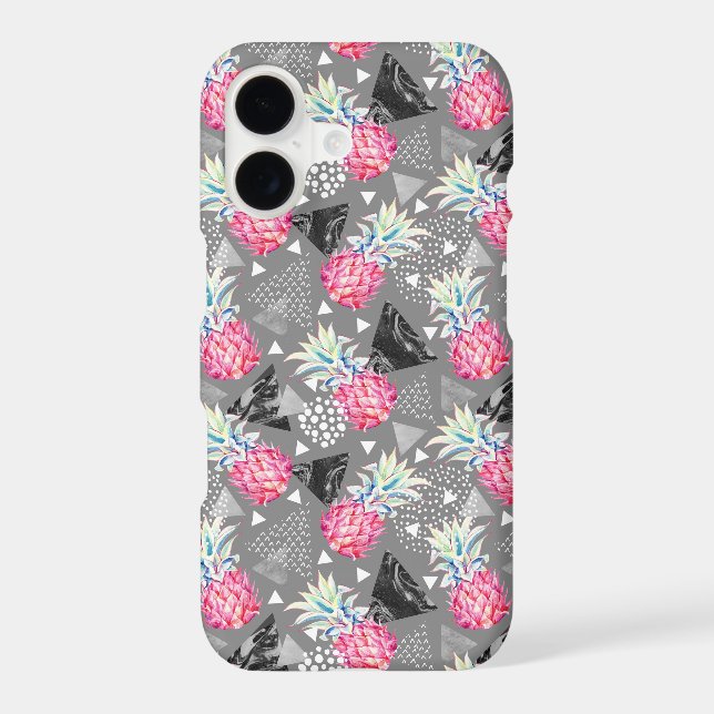 Geometric Pineapple Textured Pattern Iphone Case (Back)