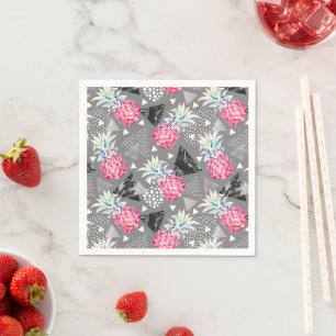 Geometric Pineapple Textured Pattern Napkins