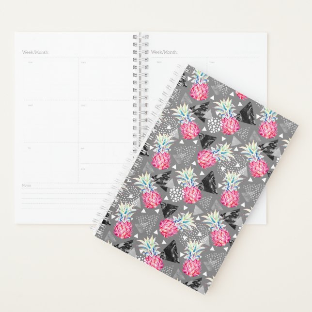 Geometric Pineapple Textured Pattern Planner (Display)