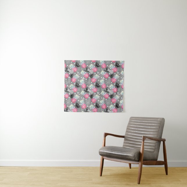 Geometric Pineapple Textured Pattern Tapestry (In Situ (Horizontal))