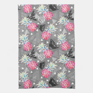 Geometric Pineapple Textured Pattern Towel