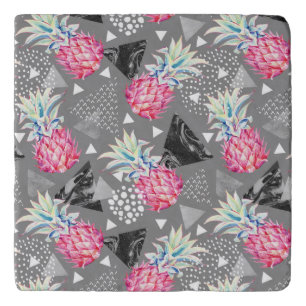 Geometric Pineapple Textured Pattern Trivet