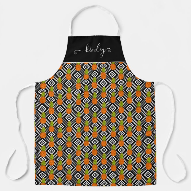 Geometric Pineapples Apron (Front)