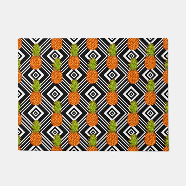 Geometric Pineapples Doormat (Front)