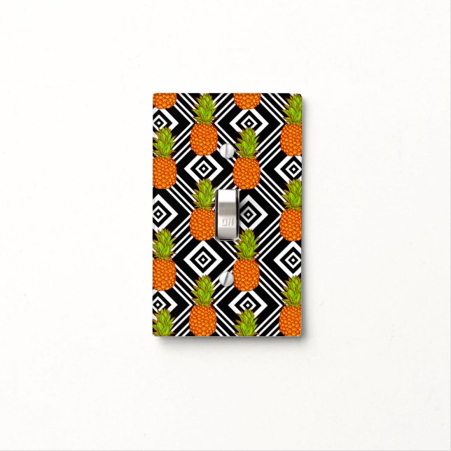 Geometric Pineapples Light Switch Cover (In Situ)