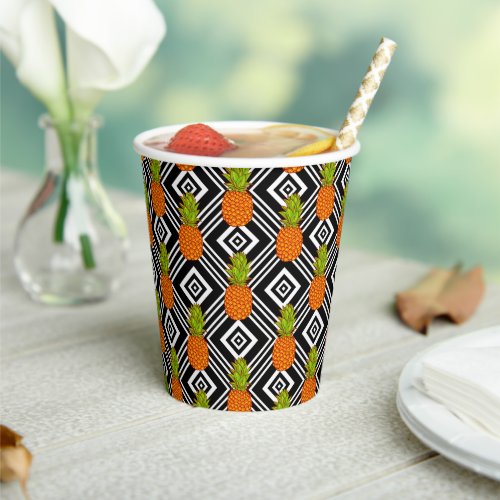 Geometric Pineapples Paper Cups