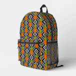 Geometric Pineapples Printed Backpack