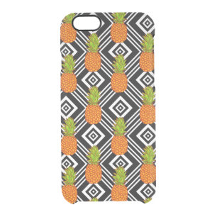 Geometric Pineapples Clear iPhone 6/6S Case