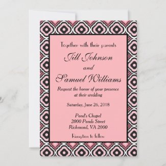 Geometric Pink and Black Modern Wedding