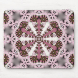 Geometric Pink Brown Hexagon Star Mousepad