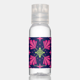 Geometric Pink Floral Petals Abstract pattern Hand Sanitizer