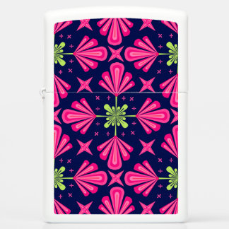 Geometric Pink Floral Petals Abstract pattern Zippo Lighter