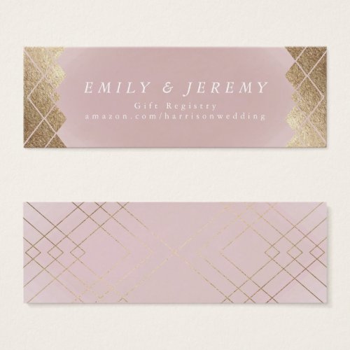 Geometric Pink Gold Gatsby Wedding Gifts