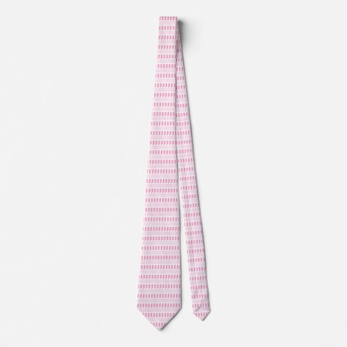 Geometric Pink White Pattern Neck Tie