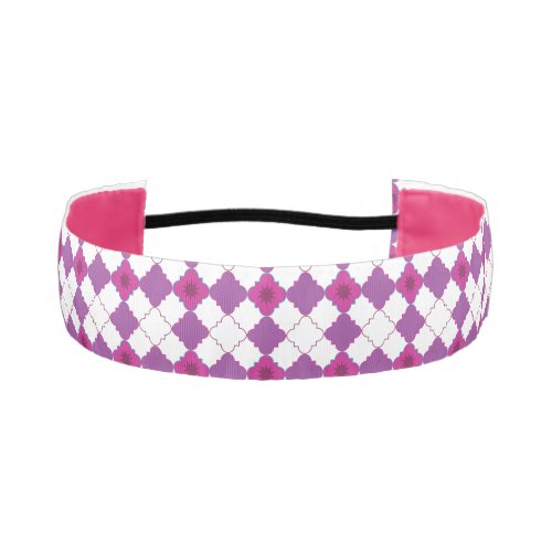 Geometric Pinks Pattern  Athletic Headband