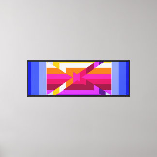 Geometric Pixels Canvas Print