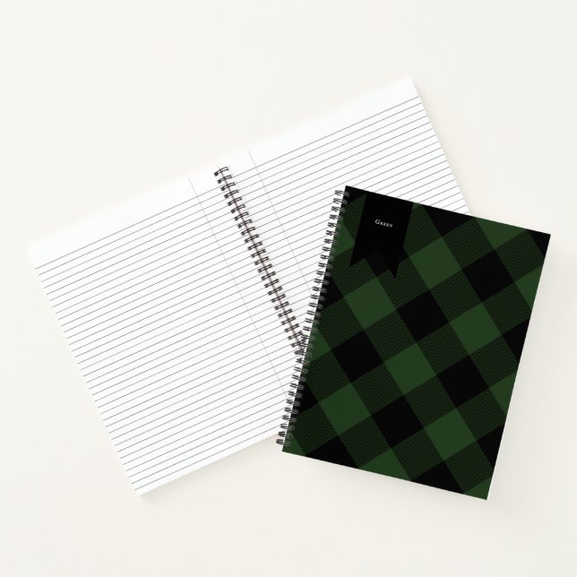 Geometric Plaid Check Journal Everyday Notebook (Inside)
