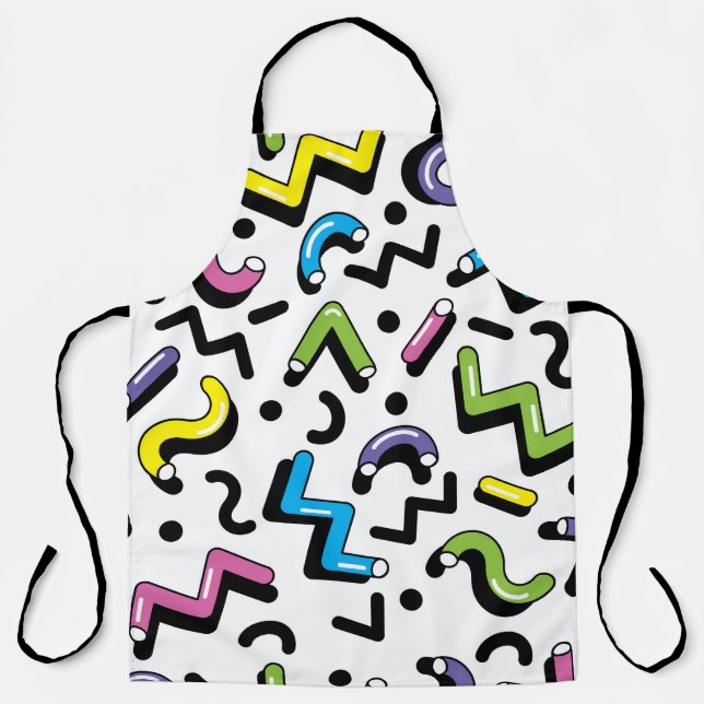 Geometric Play: Doodle Shapes Pattern Apron (Front)