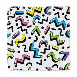 Geometric Play: Doodle Shapes Pattern Bandana