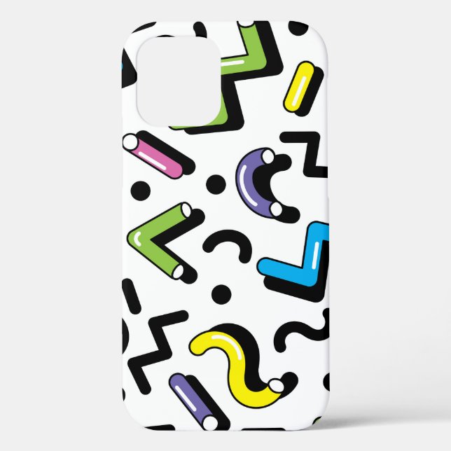 Geometric Play: Doodle Shapes Pattern Case-Mate iPhone Case (Back)