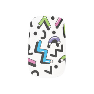 Geometric Play: Doodle Shapes Pattern Minx Nail Art