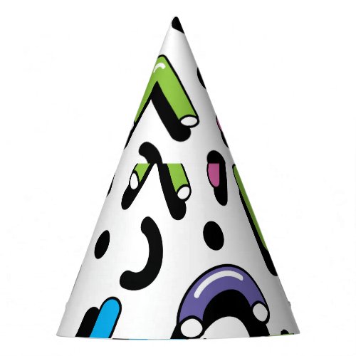 Geometric Play Doodle Shapes Pattern Party Hat