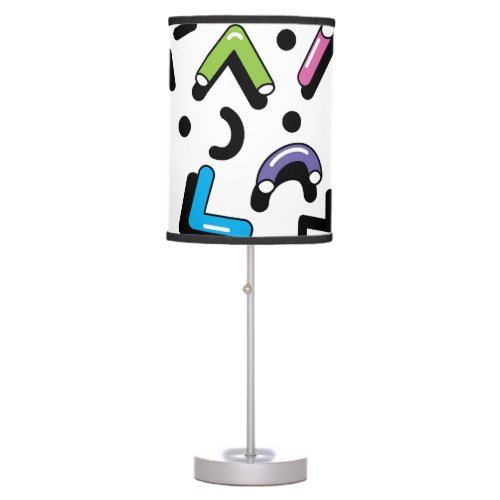Geometric Play Doodle Shapes Pattern Table Lamp
