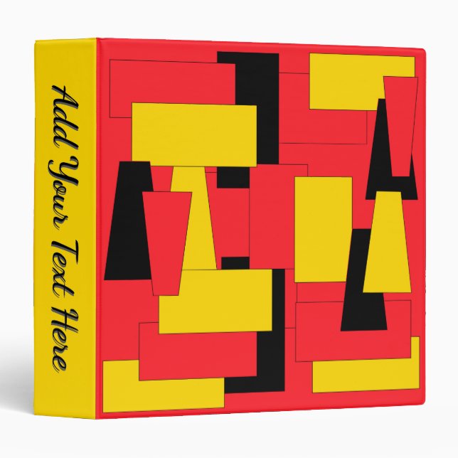 Geometric Pleasure Personal Script 3 Ring Binder (Front/Spine)