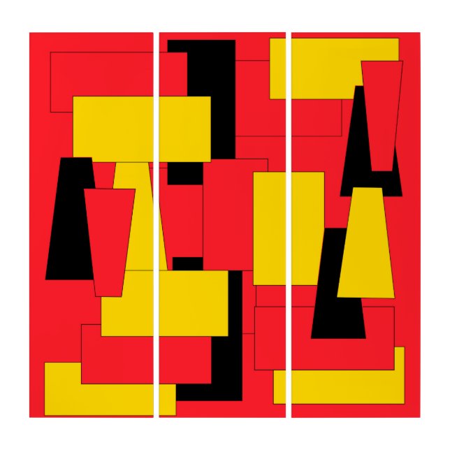 Geometric Pleasure Triptych (Front)