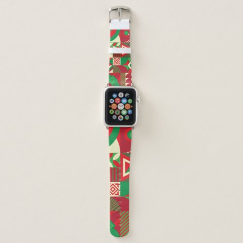 Geometric Pop Colorful Abstract Tiles Apple Watch Band