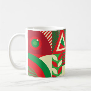 Geometric Pop: Colorful Abstract Tiles. Coffee Mug