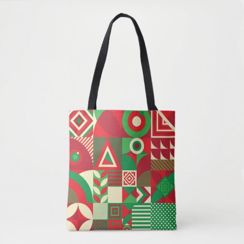 Geometric Pop Colorful Abstract Tiles Tote Bag