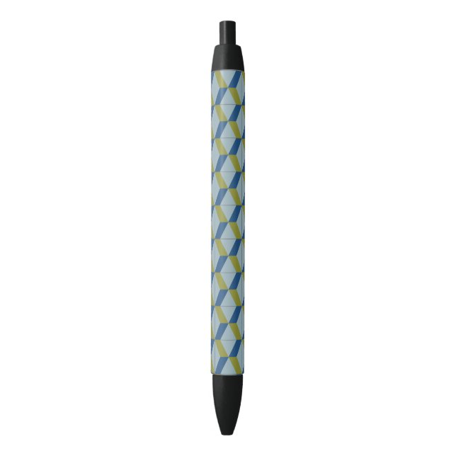 Geometric Portuguese tiles pattern in soft colors Pen (Front Vertical)
