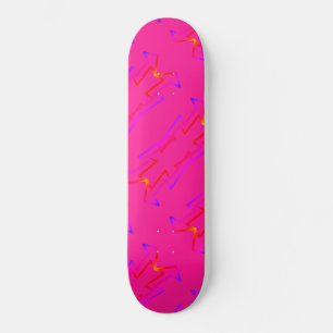 Geometric Pre-Built Complete Pink Skateboard