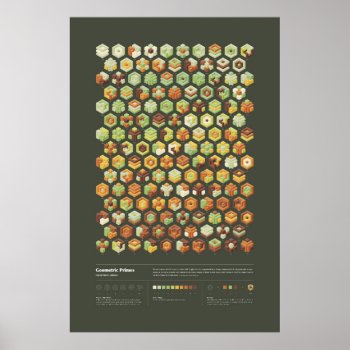 Geometric Primes - Collection 1  Series 1 Poster by creativ82 at Zazzle