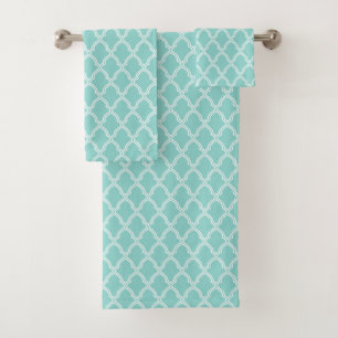 Geometric Print Bath Towel Set