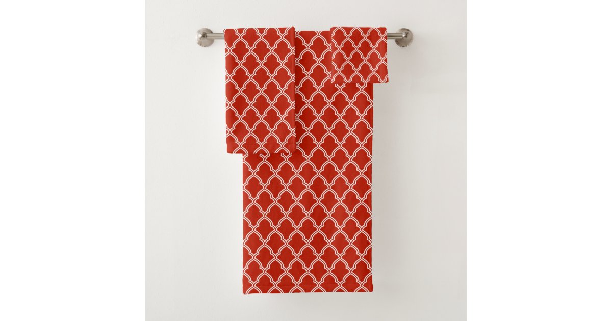Geometric Print Bath Towel Set Zazzle