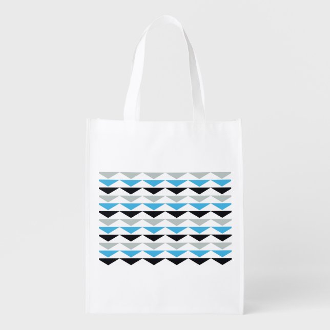 Geometric Print Reusable Grocery Bag (Front)