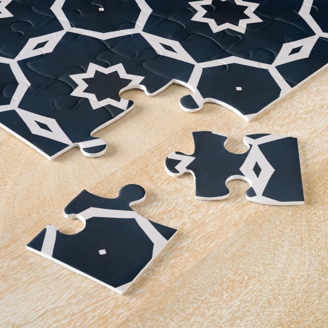 Geometric printed jigsaw puzzle (Side)