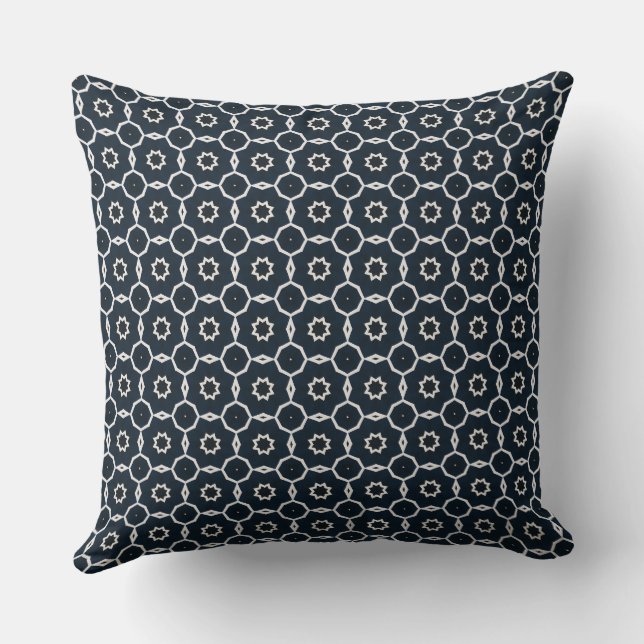 Geometric printed throw pillow (Back)