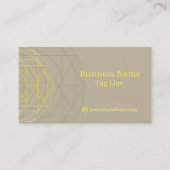 Geometric Professional Black/Yellow Business Card (Front)