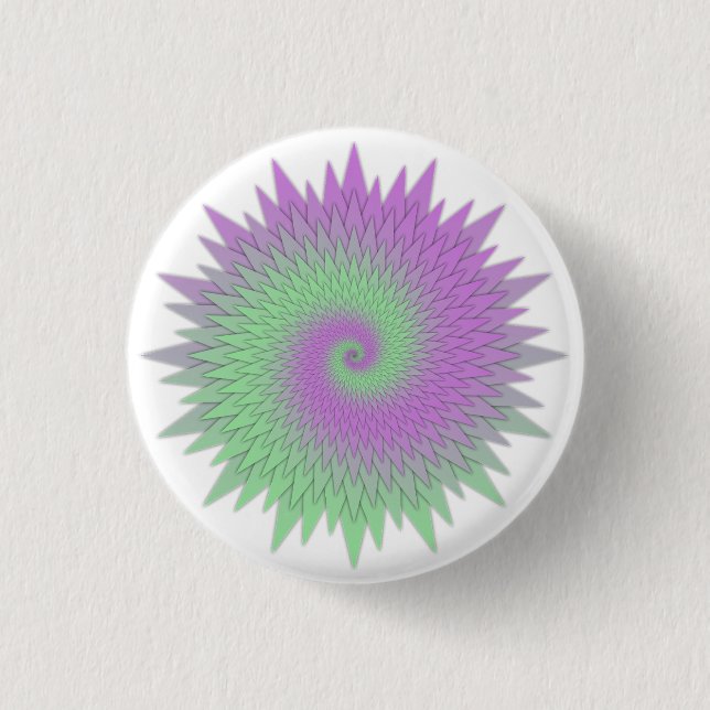 Geometric Purple and Green Button (Front)