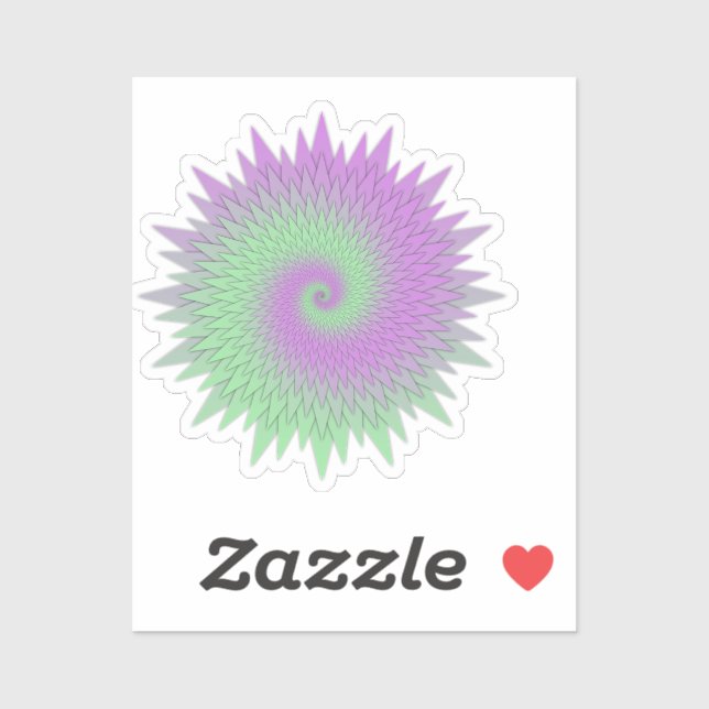 Geometric Purple and Green Sticker (Sheet)