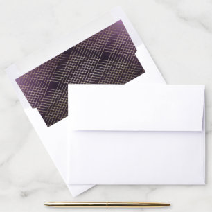 Geometric Purple Gold Gatsby Wedding Envelope Liner