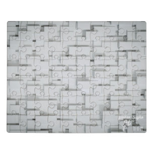 Geometric Puzzle Wedding Guest Book