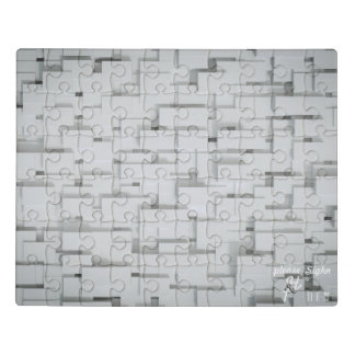 Geometric Puzzle Wedding Guest Book