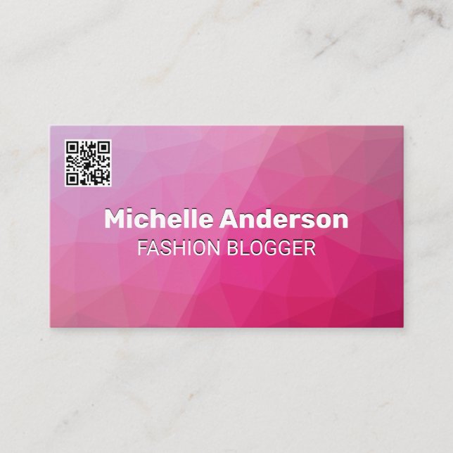 Geometric  | QR code Business Card (Front)