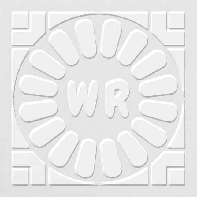 Geometric Radial Capsule Monogram Embosser | Zazzle