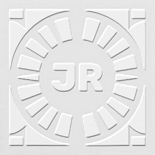 Geometric Radial Trapezoid Monogram Embosser