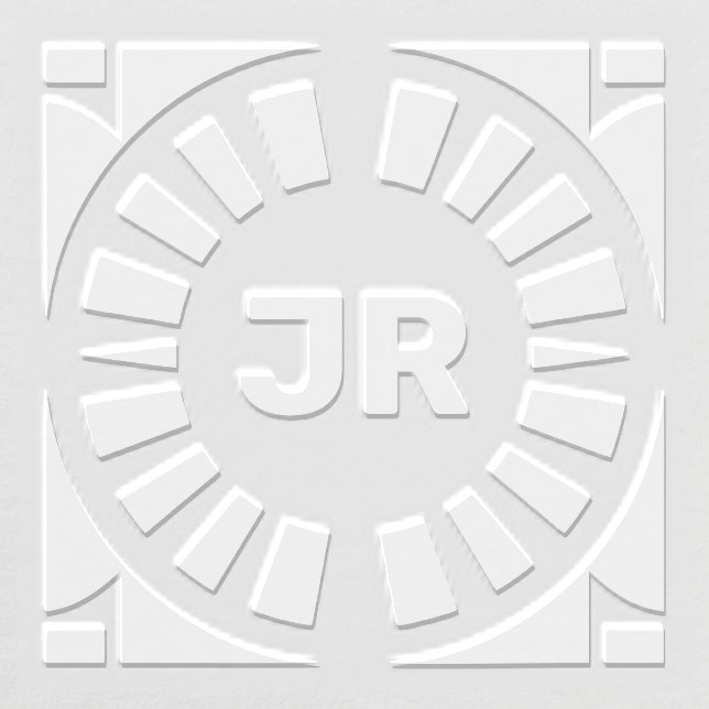 Geometric Radial Trapezoid Monogram Embosser (Design)